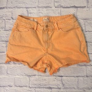Universal Thread High Rise Cut Off Orange Denim Jean Shorts Size 8/29